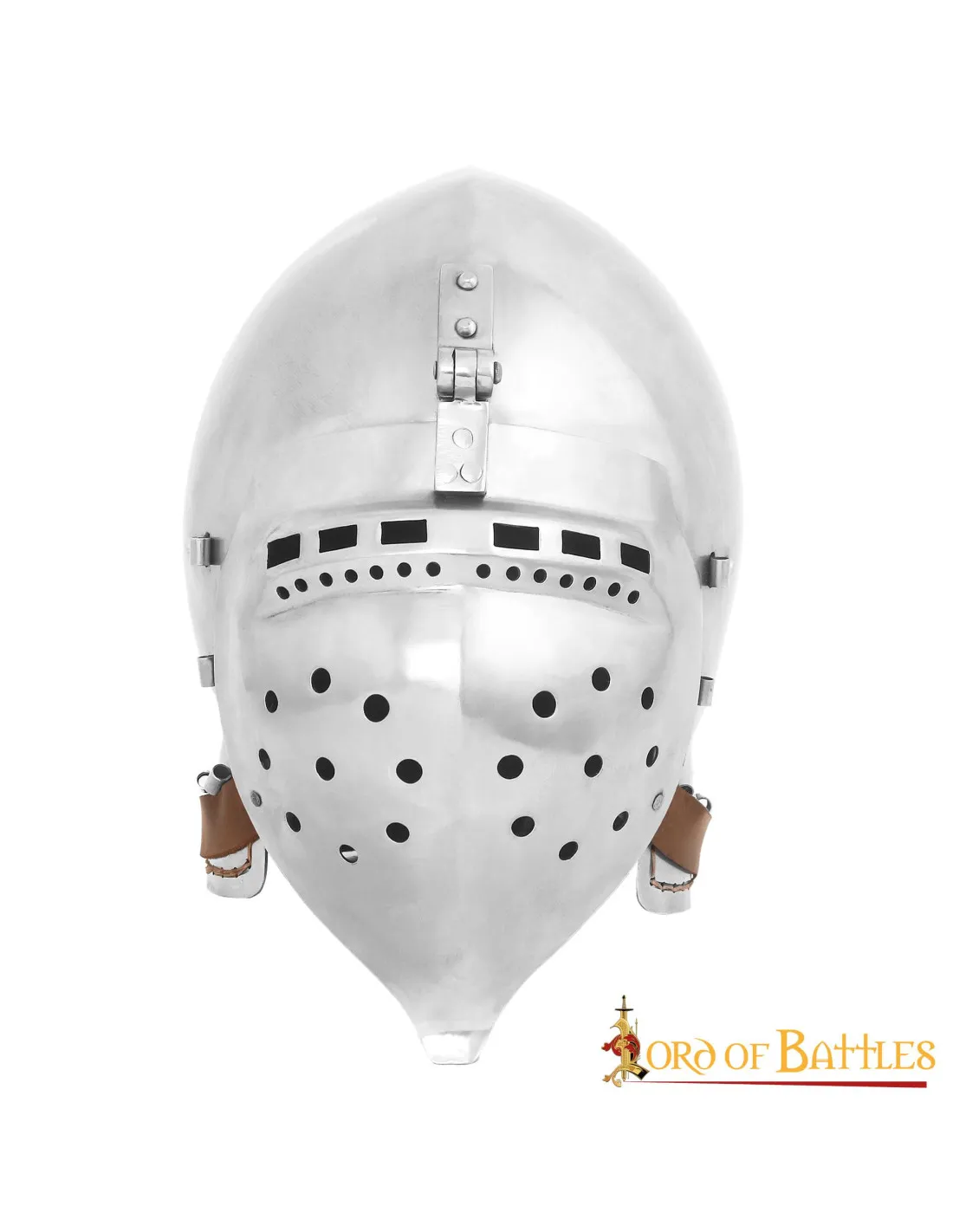 Bacinete medieval tardío con visor, Battle Ready