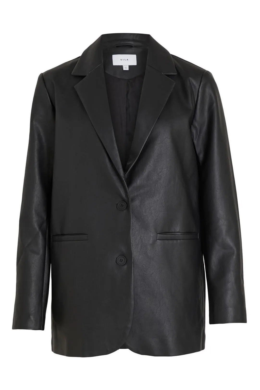 Blazer efecto piel Visumaya negro