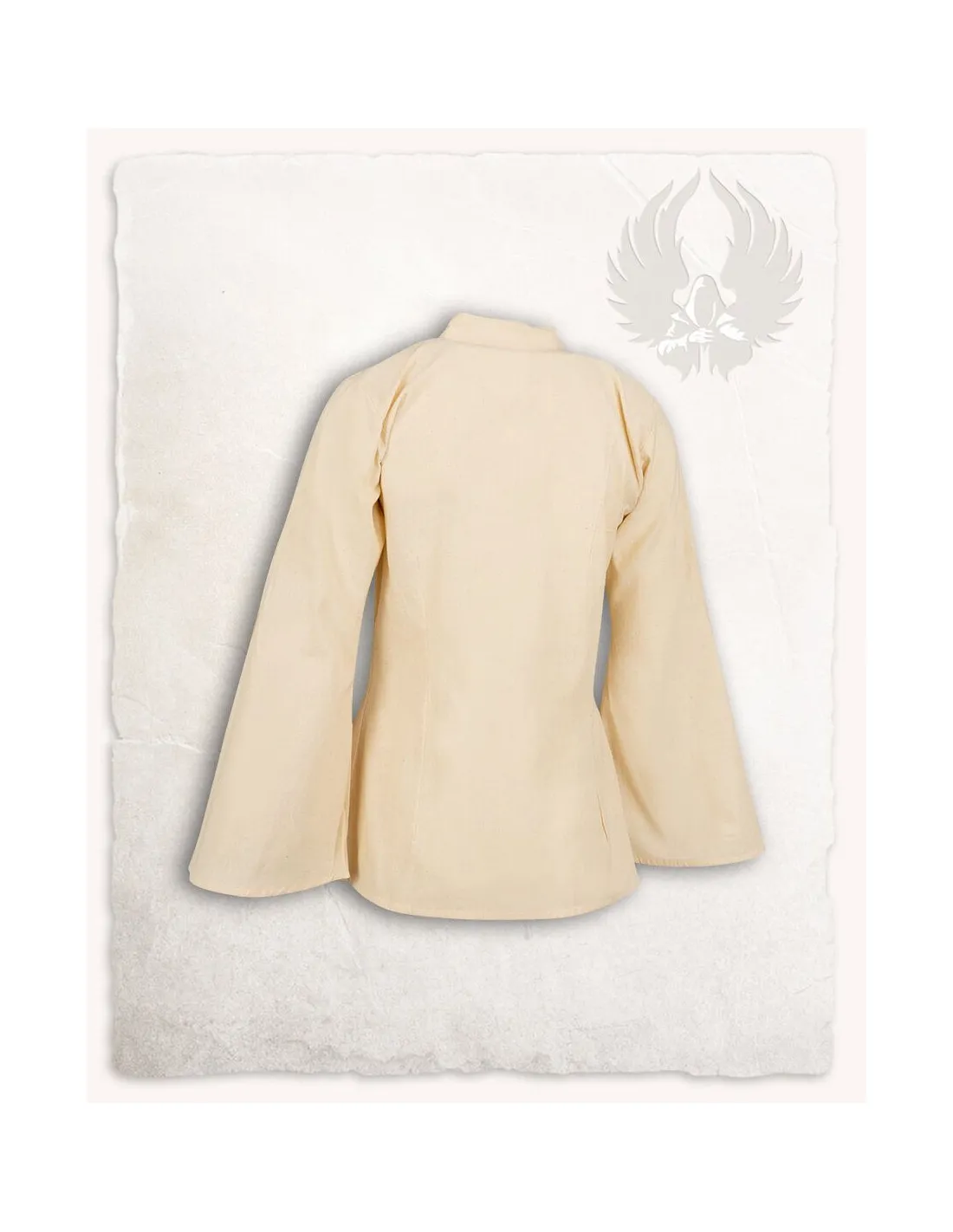 Blusa medieval ligera modelo Kassandra, color crema