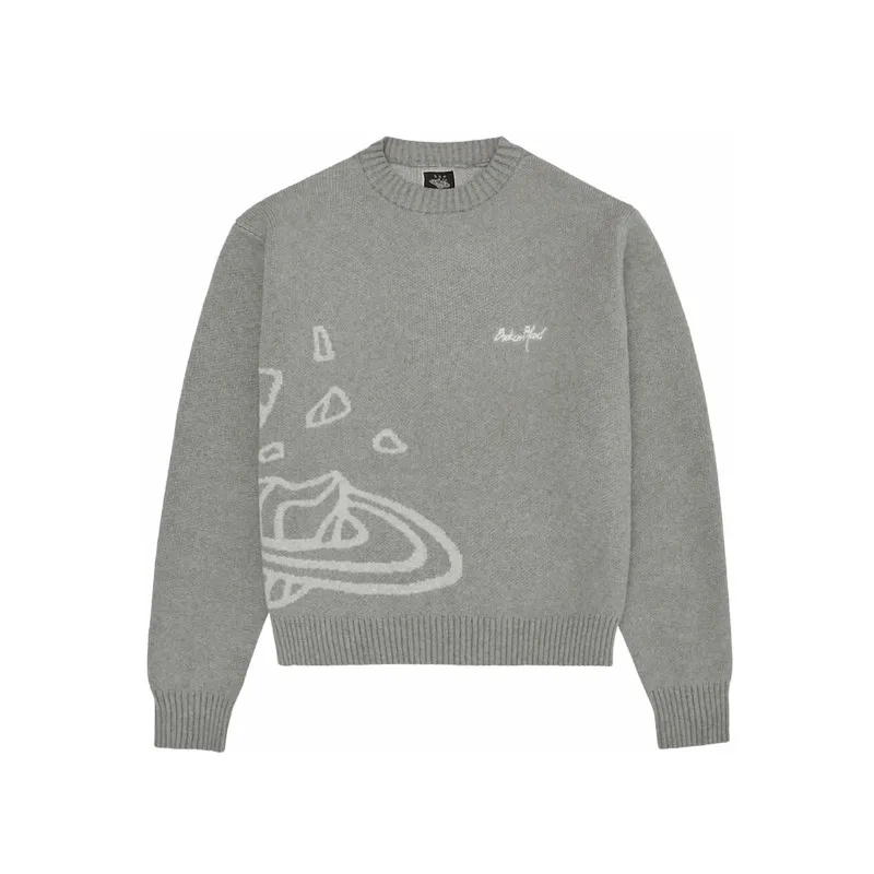 Broken Planet Knitted Sweater Heather grey