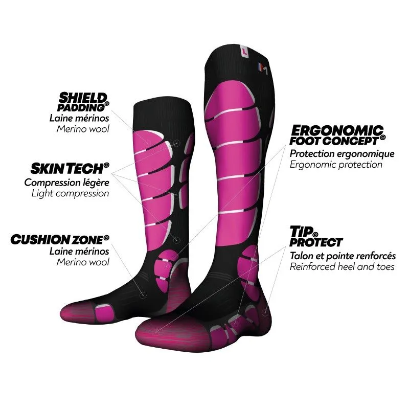 Calcetines de esquí Monnet Ski Medium (rosa)