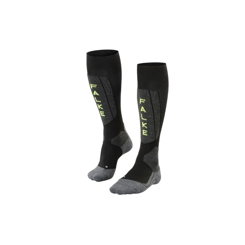 Calcetines de esquí para hombre Falke SK5 Expert (Black-lightning)