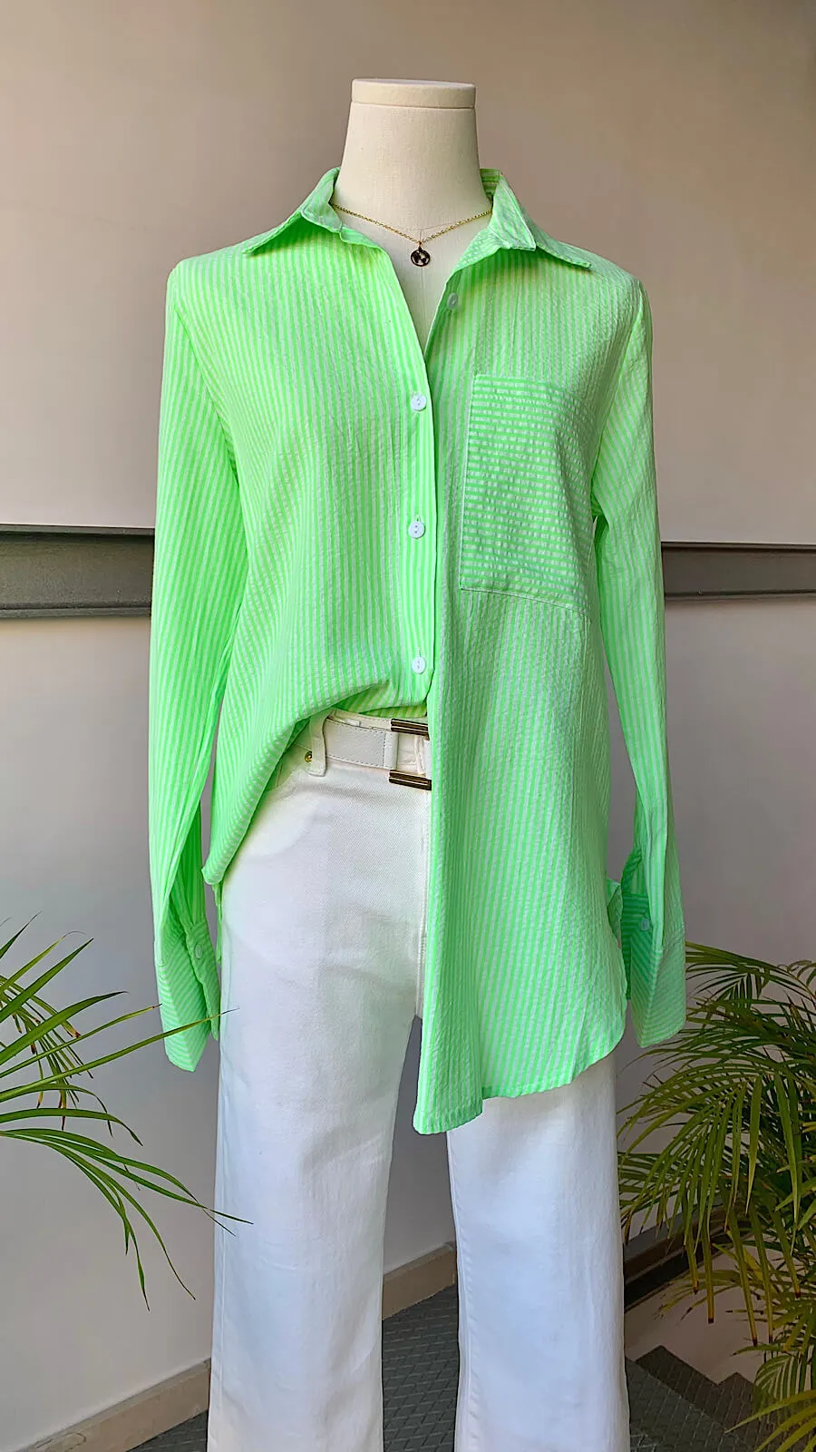 Camisa Rayas Mint