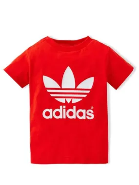 camiseta adidas trefoil rojo niño