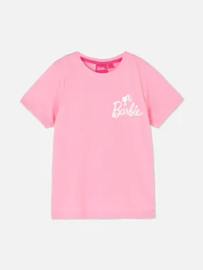 Camiseta de cuello redondo con estampado de Barbie