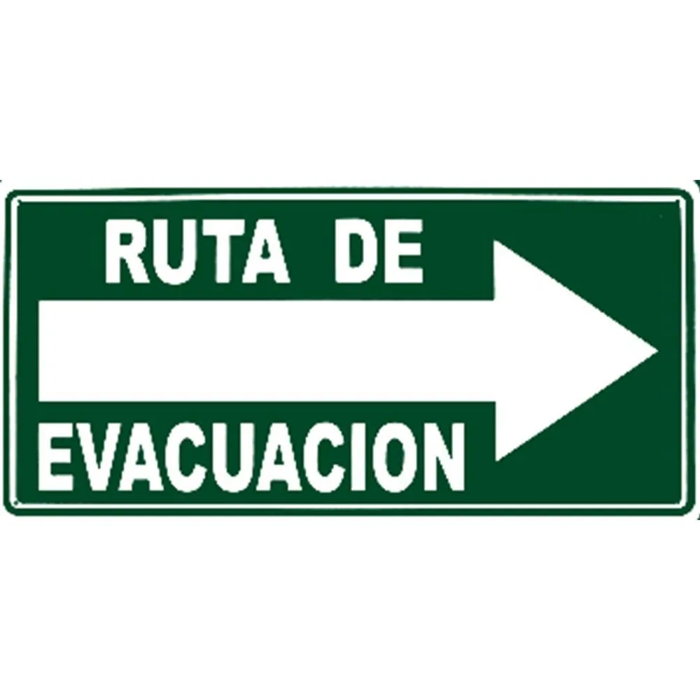 Cartel Ruta de evacuación (Derecha) LICA