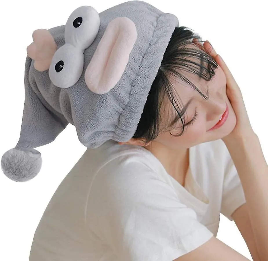 Funny Hair Drying Towel Kids Head Towel Polyester Microfiber Headscarf Drying Cap Hair Turban Soft Quick Dry Hair Towel