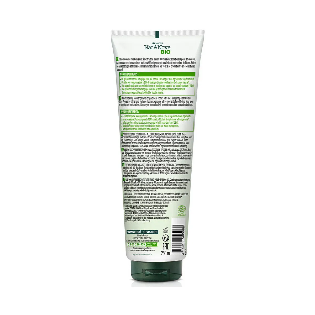 Gel de Ducha Refrescante - Albahaca Orgánica 250ml