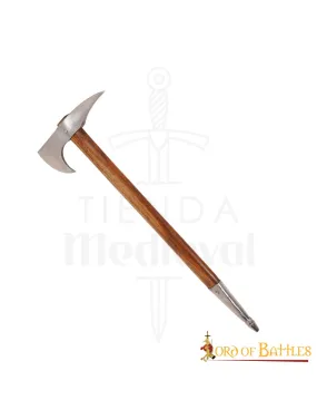 Hacha medieval de acero al carbono, modelo Warrior Sagaris