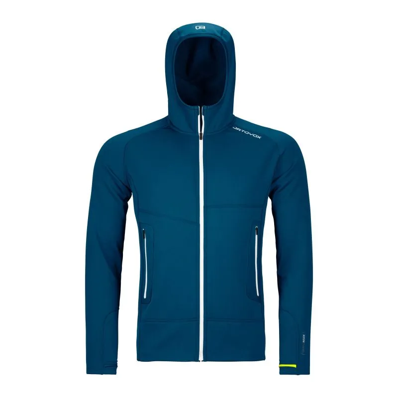 Hombres Ortovox Fleece Light Hoody (Petrol Blue) chaqueta polar