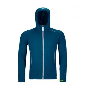 Hombres Ortovox Fleece Light Hoody (Petrol Blue) chaqueta polar