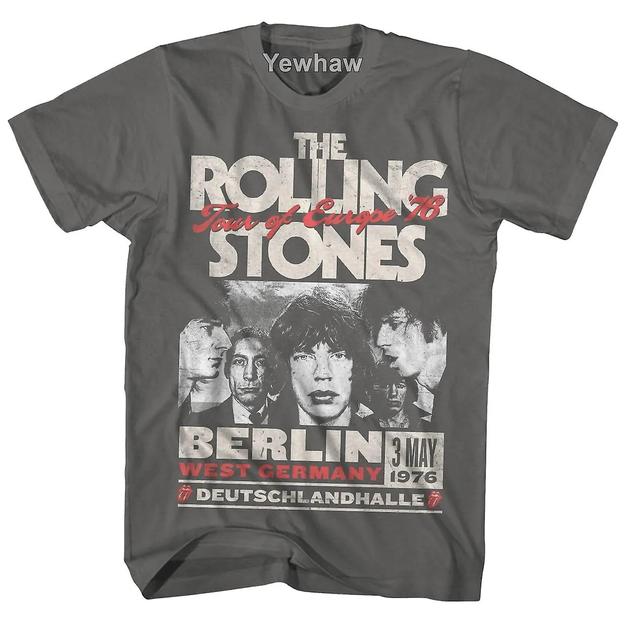 La camiseta de los Rolling Stones Tour of Europe '76 La camiseta de los Rolling Stones