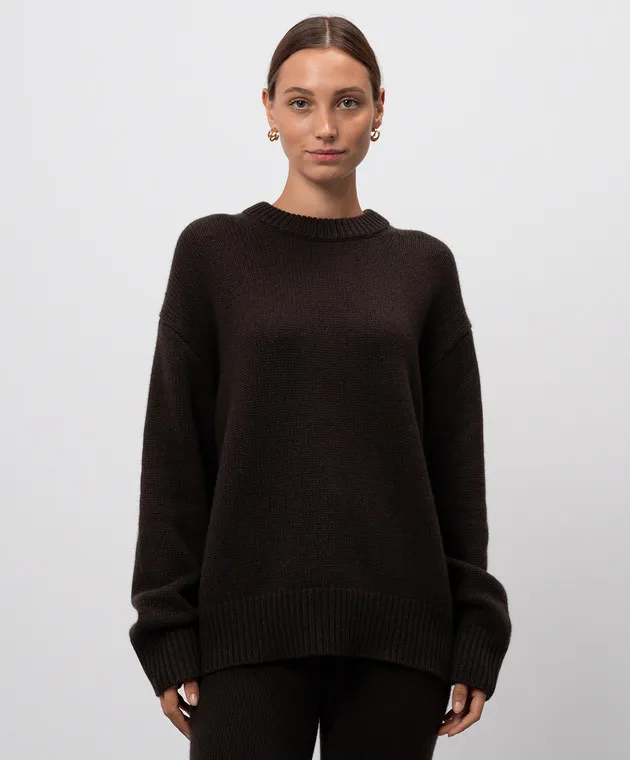 LISA YANG Renske cashmere sweater in brown