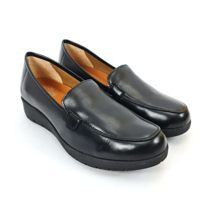 Mocasines Cómodos Mujer Piel Blanda Plantilla Extraíble 12701 Negro, de Amelie