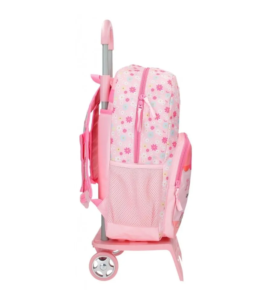 Mochila 42cm Roll Road Coffee shop con carro rosa