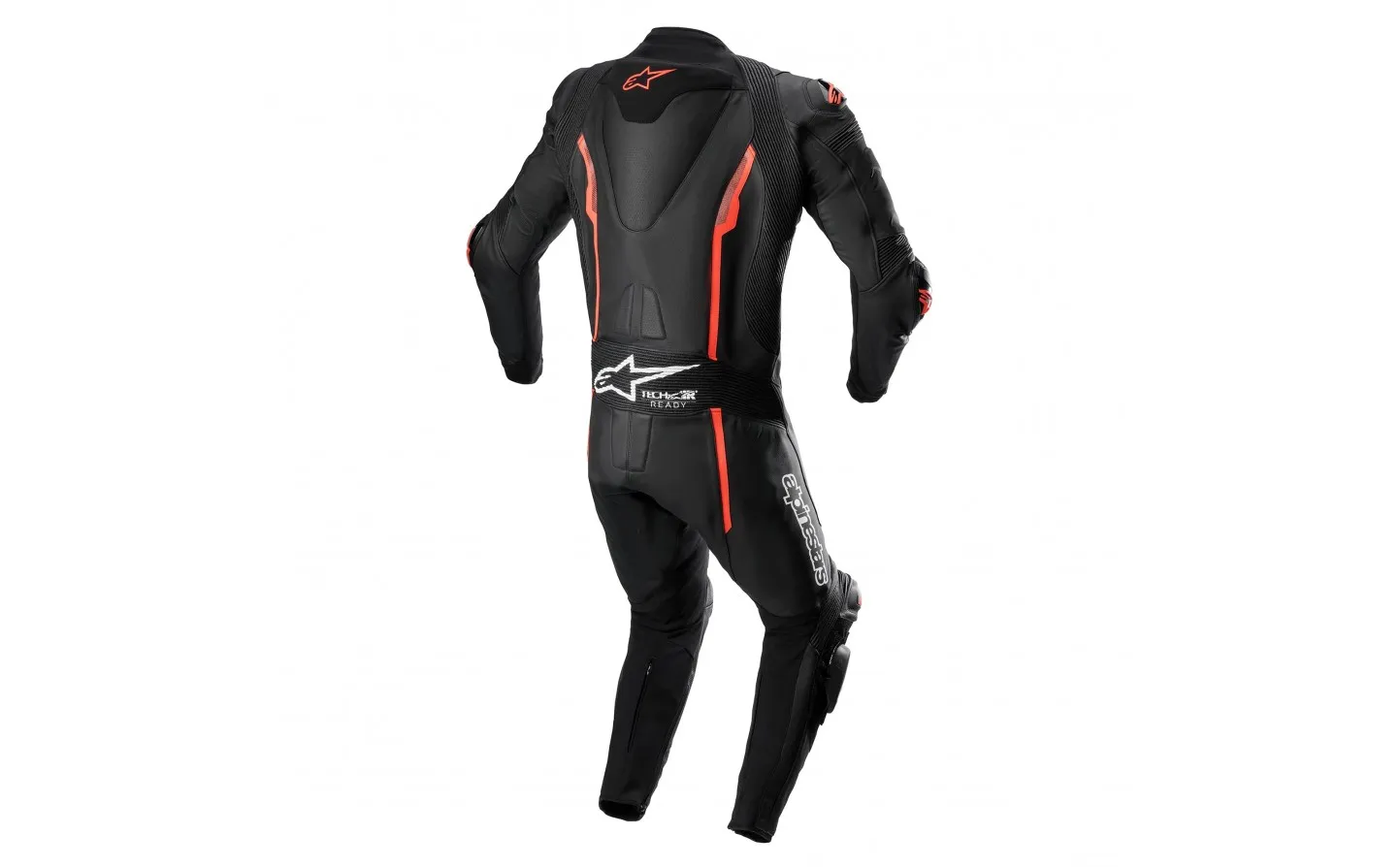 Mono Alpinestars Missile V2 Leather 1 Pc Negro Rojo Fluor |3150122-1030|