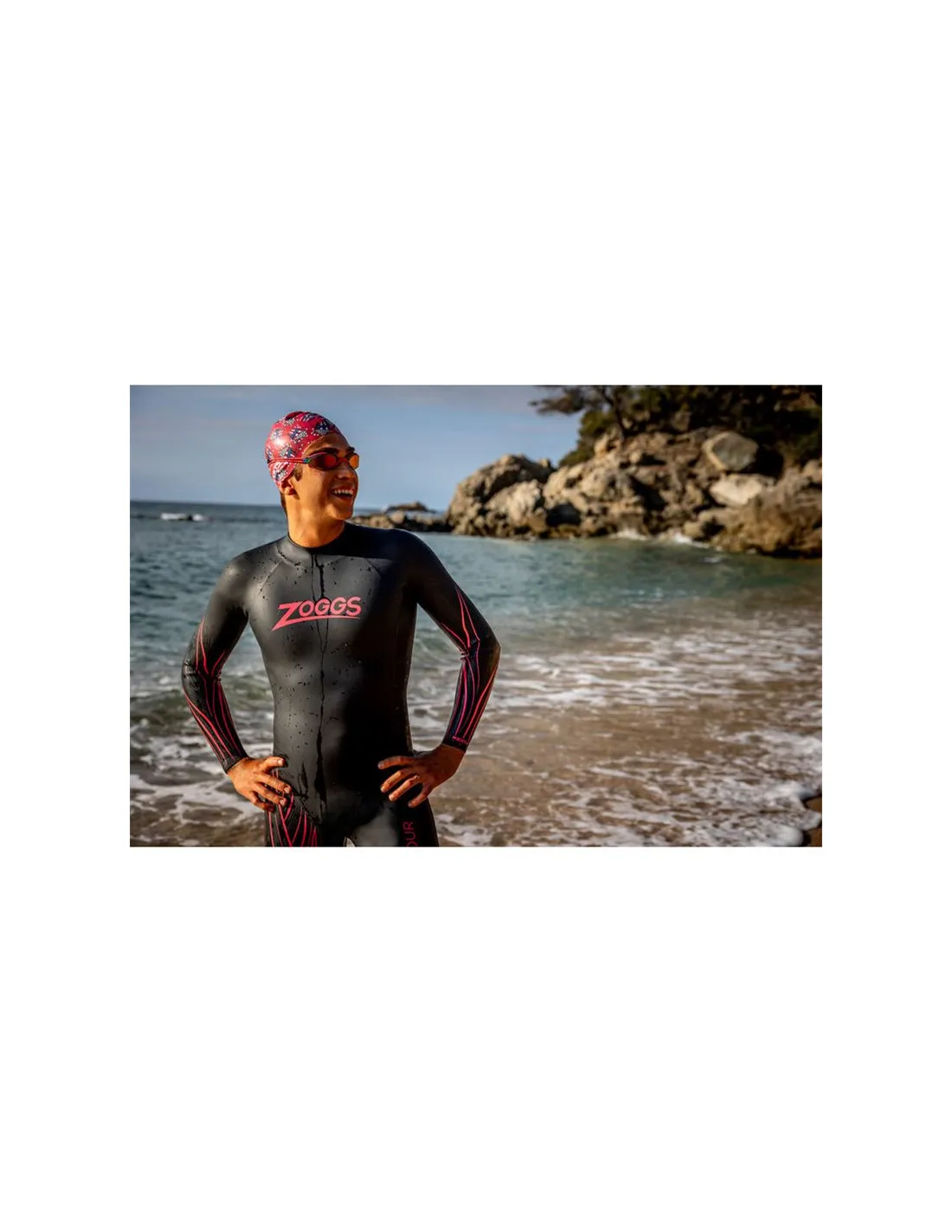 Neopreno de triatlón Zoggs Hypex Tour Fs Hombre Negro/Rojo