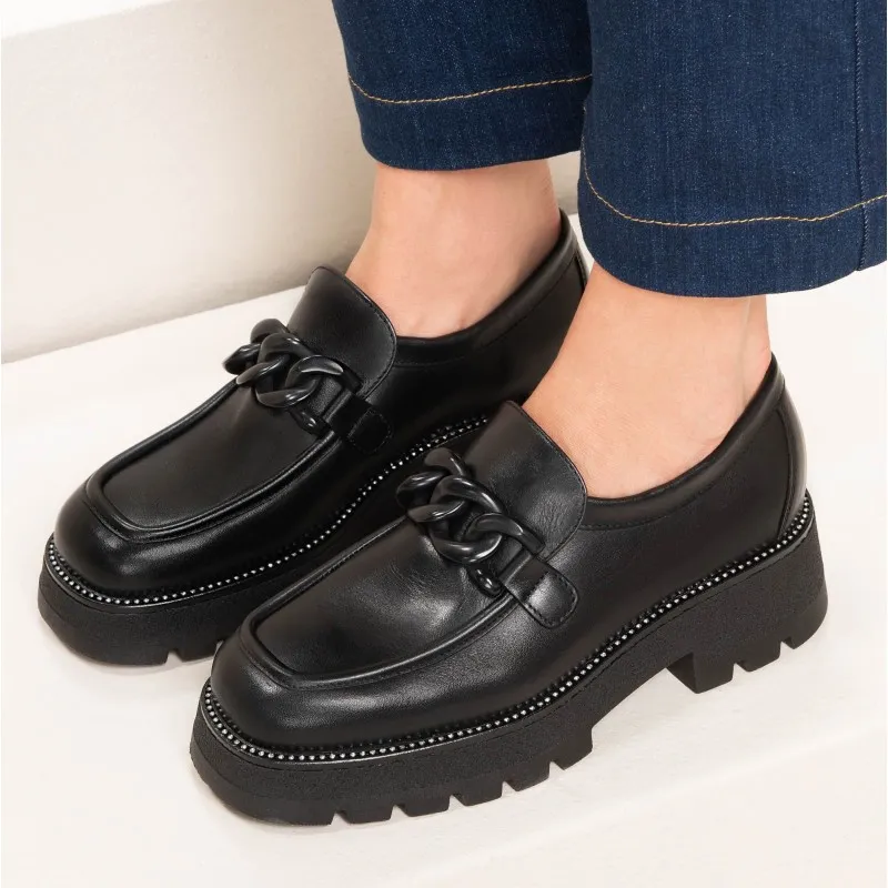 NERO GIARDINI I205940D Negro Mocasín adorno mujer