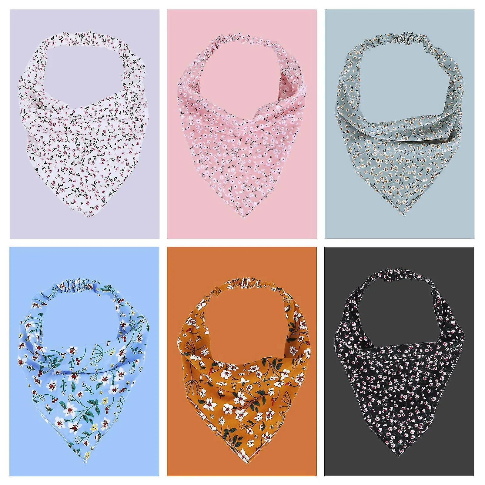 New Pcs Floral Head Kerchief Headband Chiffon Hair Bandanas Elastic Hair Band Scrunchies Boho Hair Scarf Hairbands Lindo