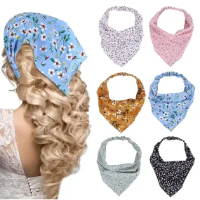 New Pcs Floral Head Kerchief Headband Chiffon Hair Bandanas Elastic Hair Band Scrunchies Boho Hair Scarf Hairbands Lindo