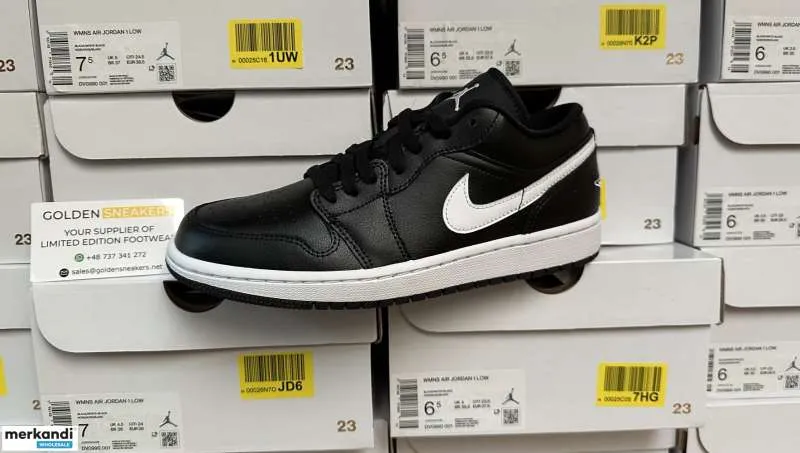 Nike Air Jordan 1 - DV0990-001 - Bajo Negro/Blanco (mujer) - 100% auténtico