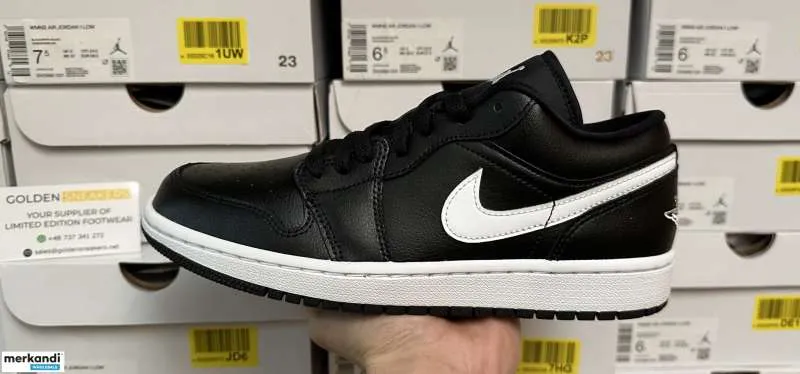 Nike Air Jordan 1 - DV0990-001 - Bajo Negro/Blanco (mujer) - 100% auténtico