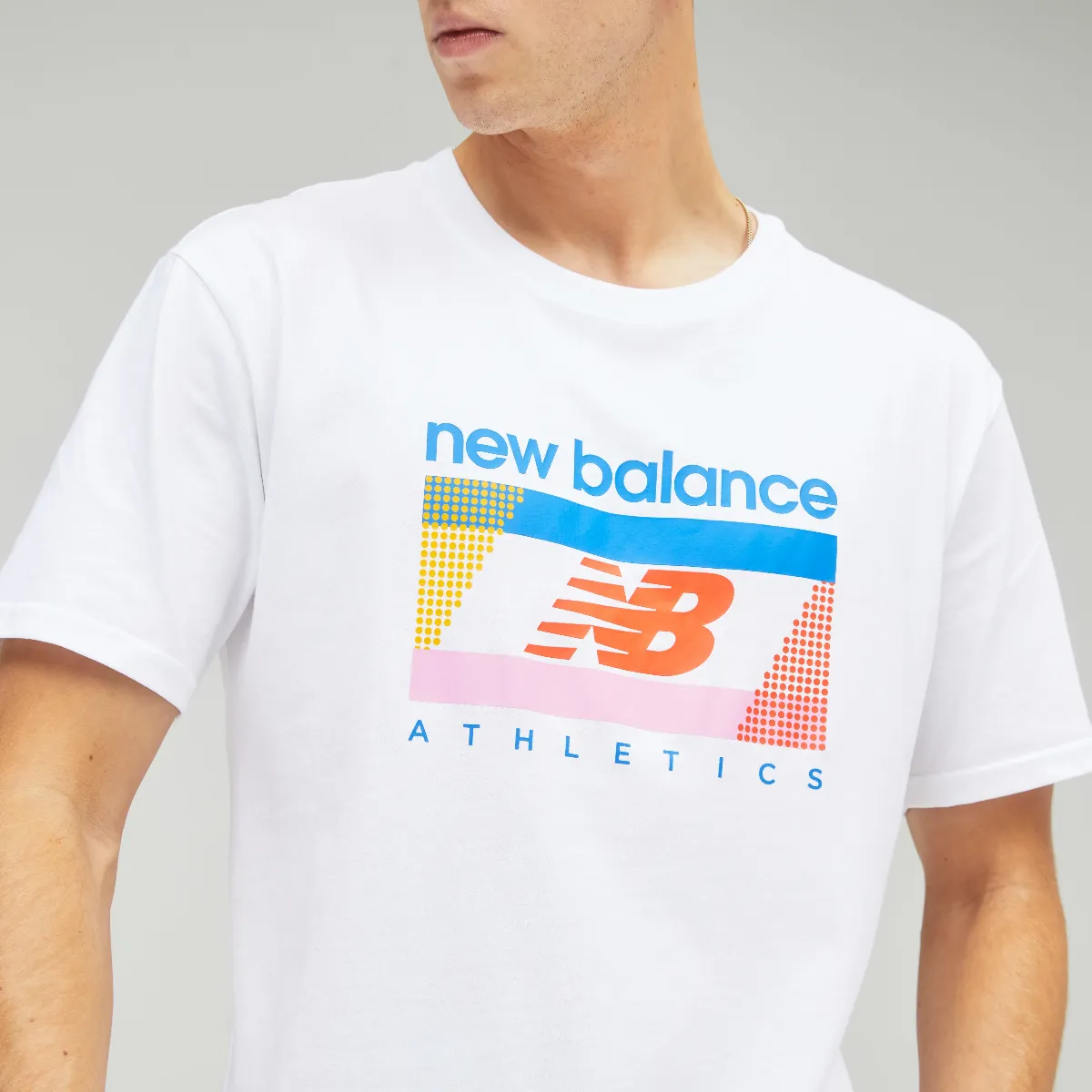 Polera Hombre New Balance Athletics Amplified Blanco