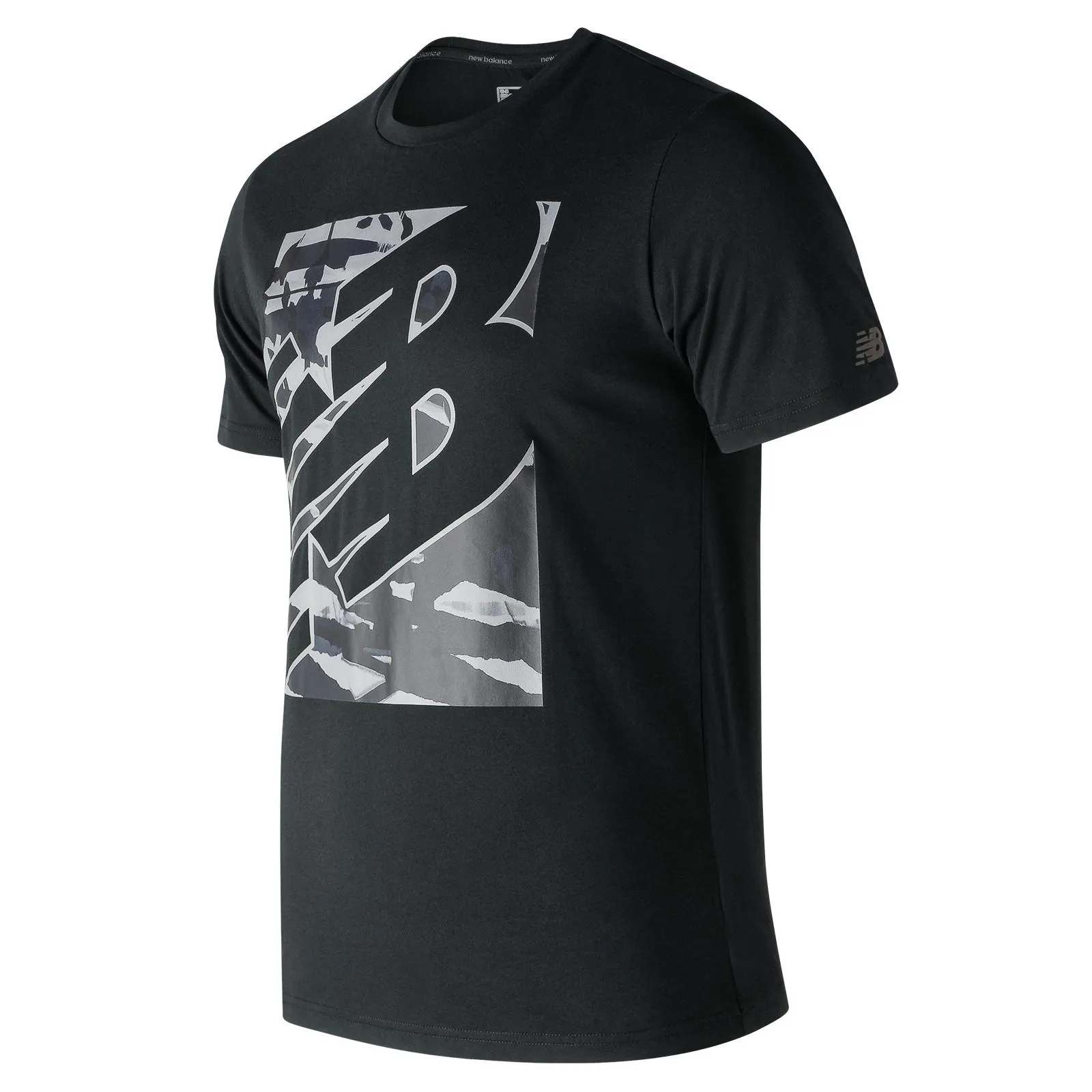 Polera Hombre New Balance Heathertech Tee Negra