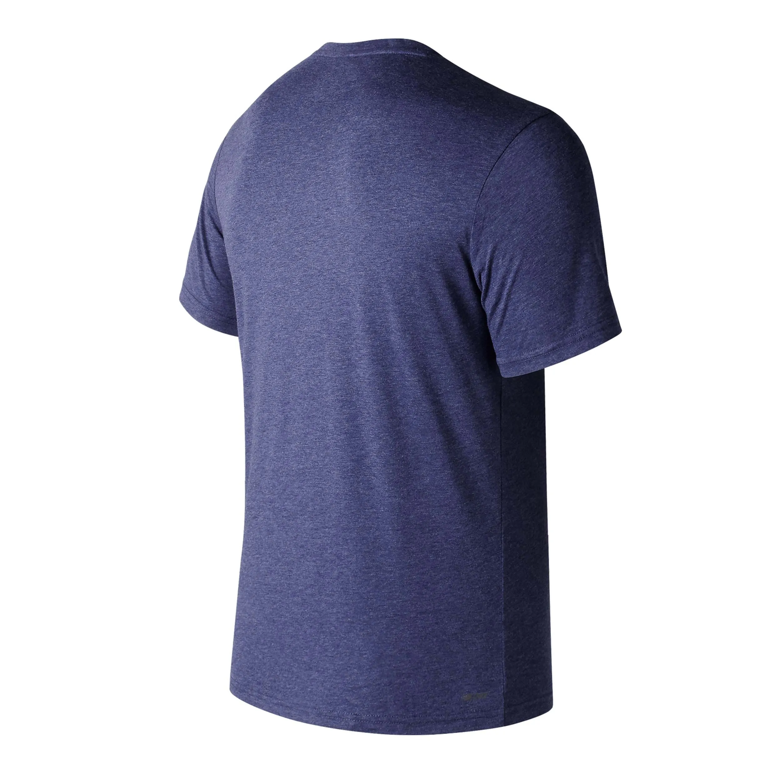 Polera Running Hombre New Balance Heather Tech Azul