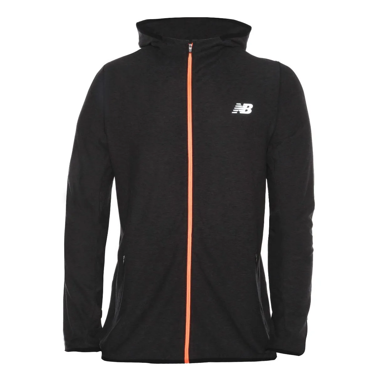 Polerón Running Hombre New Balance Full Zip Negro