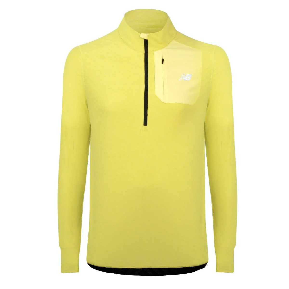 Polerón Running Hombre New Balance Quarter Zip Amarillo