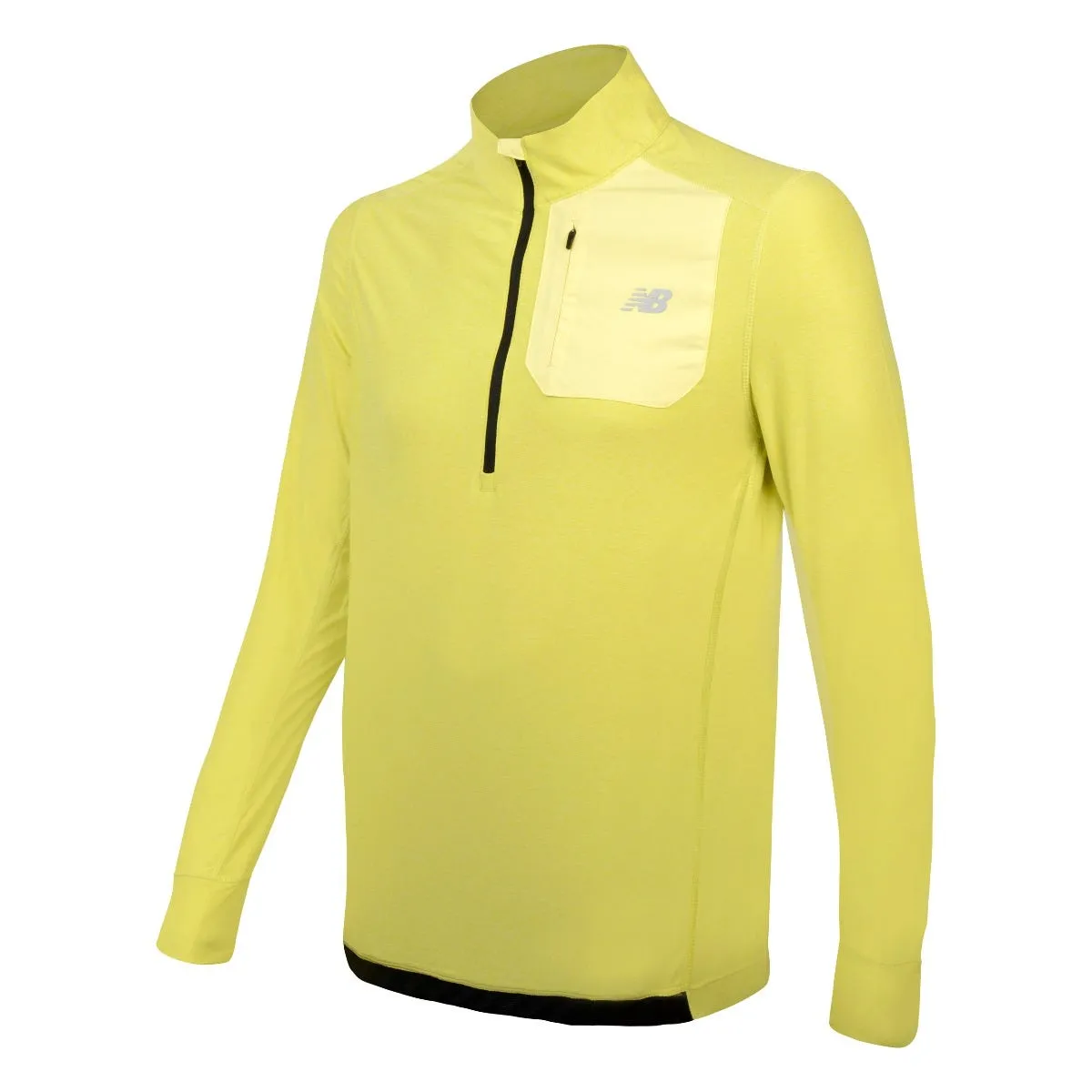 Polerón Running Hombre New Balance Quarter Zip Amarillo