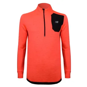 Polerón Running Hombre New Balance Quarter Zip Rojo