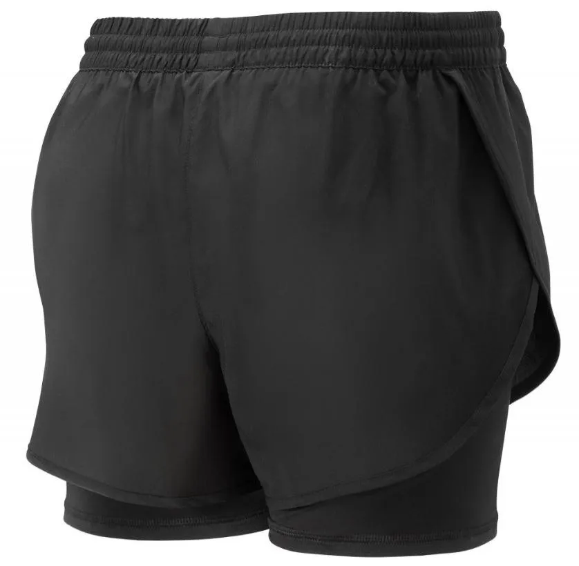 Puma Pantalón Corto con Malla 2 in 1 Run Short Mujer Negro