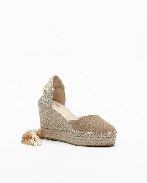 Sandalias con cuña PROF Alba10 gris pardo