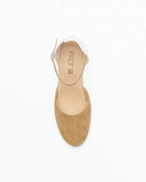 Sandalias con cuña PROF PRO24YU170 Camel