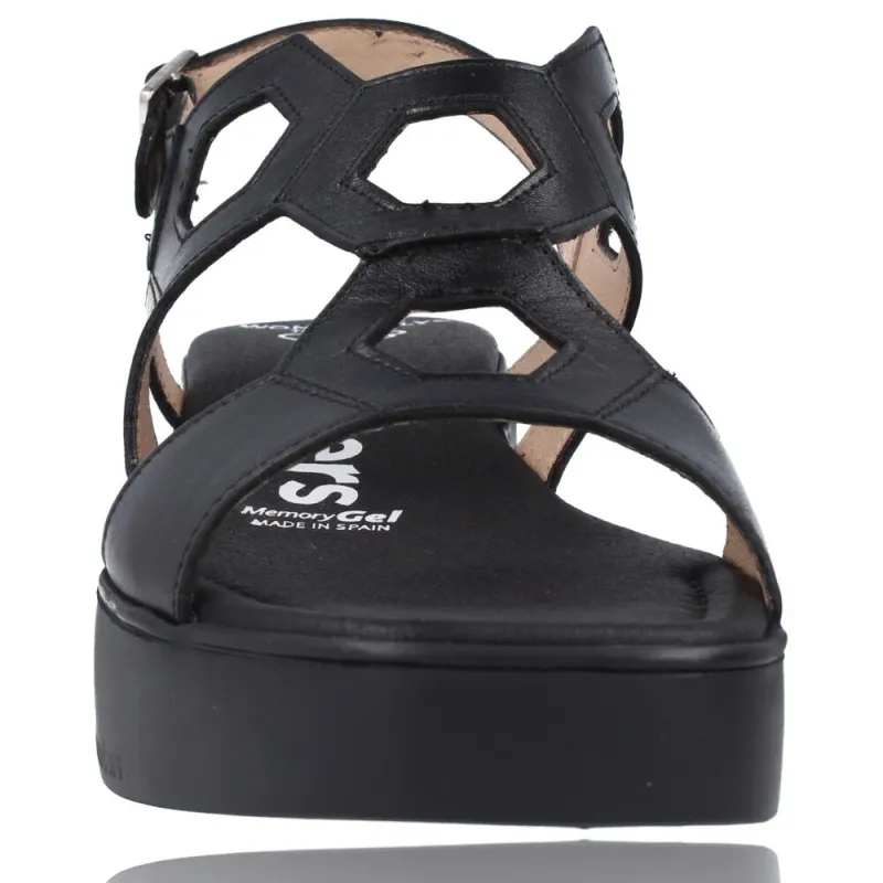 Sandalias con Plataforma de Piel para Mujer de Wonders Penta B-7922