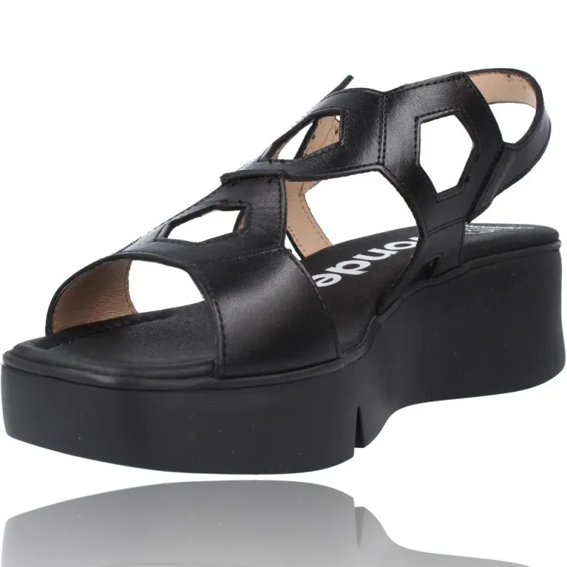 Sandalias con Plataforma de Piel para Mujer de Wonders Penta B-7922