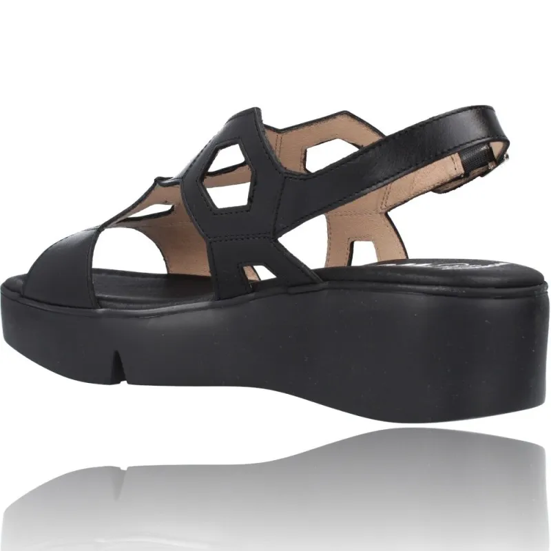 Sandalias con Plataforma de Piel para Mujer de Wonders Penta B-7922