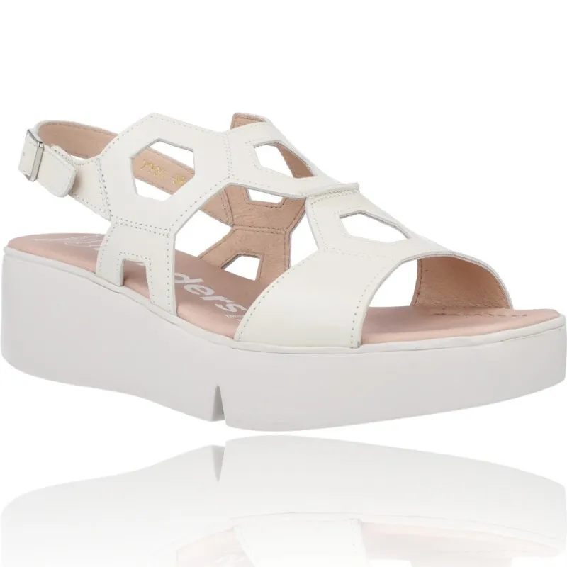 Sandalias con Plataforma de Piel para Mujer de Wonders Penta B-7922