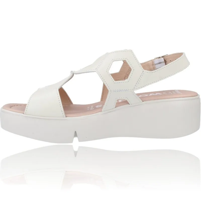 Sandalias con Plataforma de Piel para Mujer de Wonders Penta B-7922