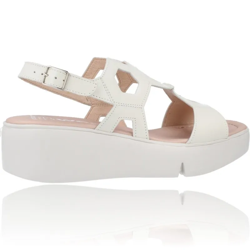 Sandalias con Plataforma de Piel para Mujer de Wonders Penta B-7922