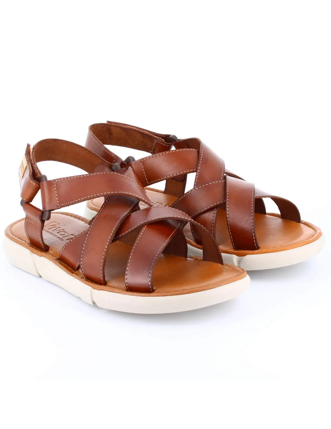 Sandalias Hombre Vaquetilla Nuez 75