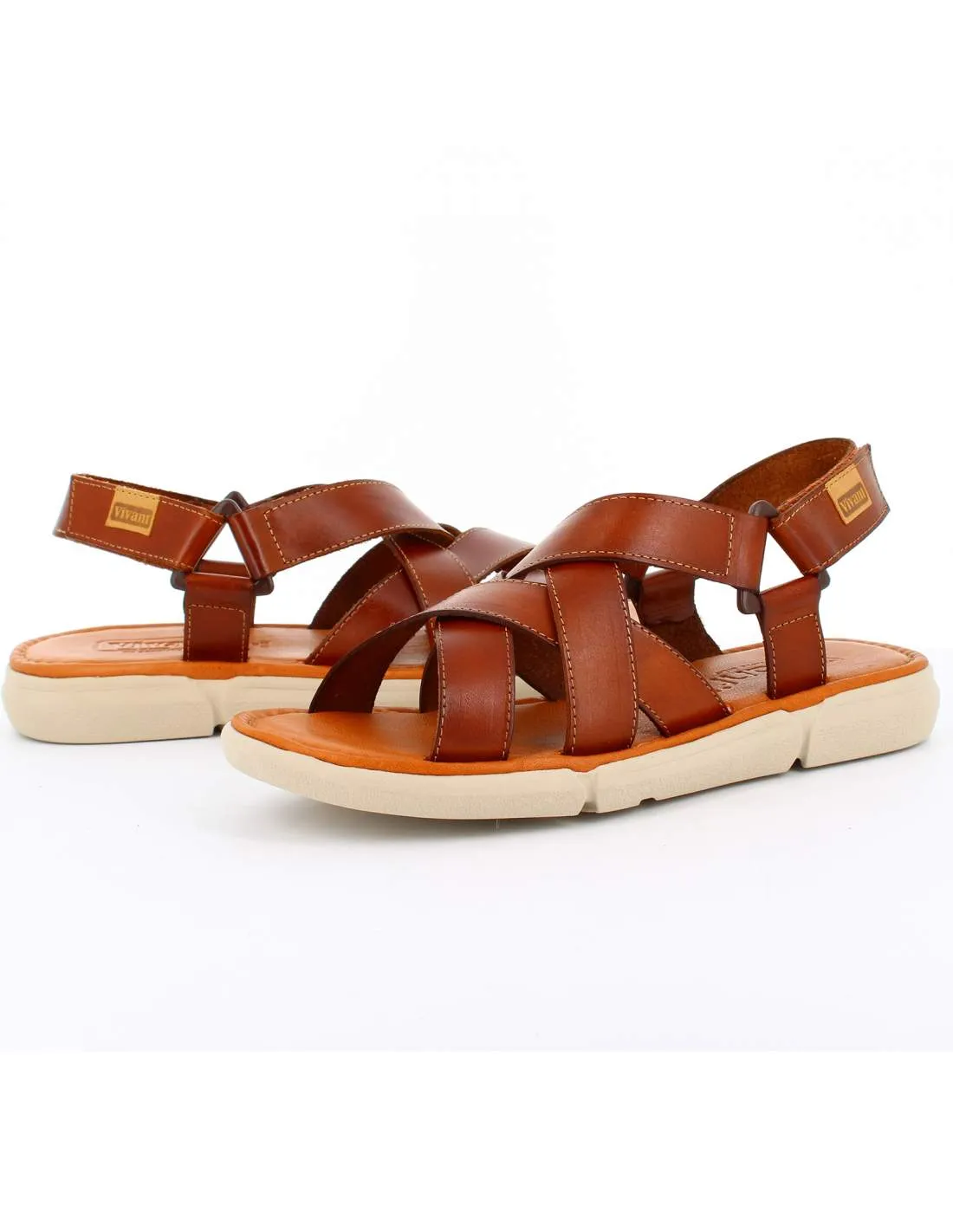 Sandalias Hombre Vaquetilla Nuez 75