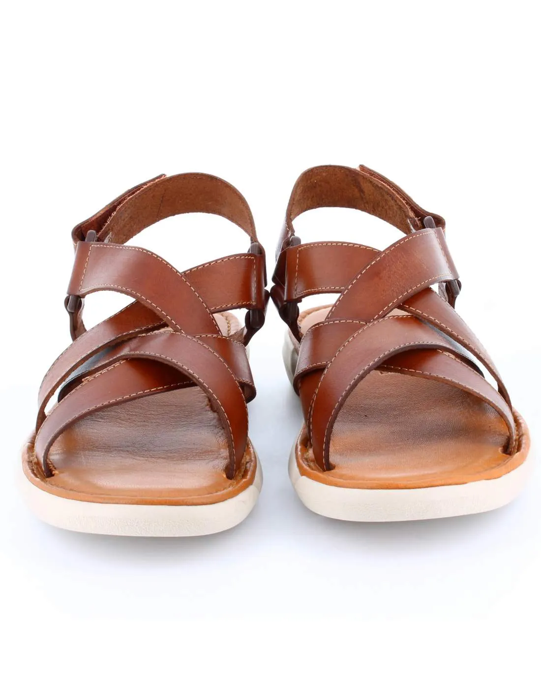 Sandalias Hombre Vaquetilla Nuez 75