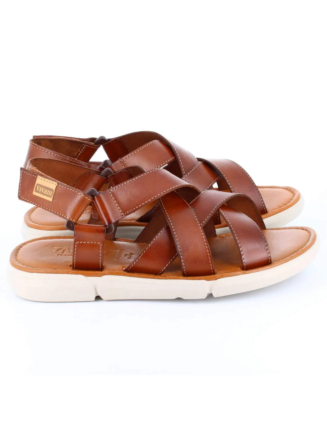 Sandalias Hombre Vaquetilla Nuez 75