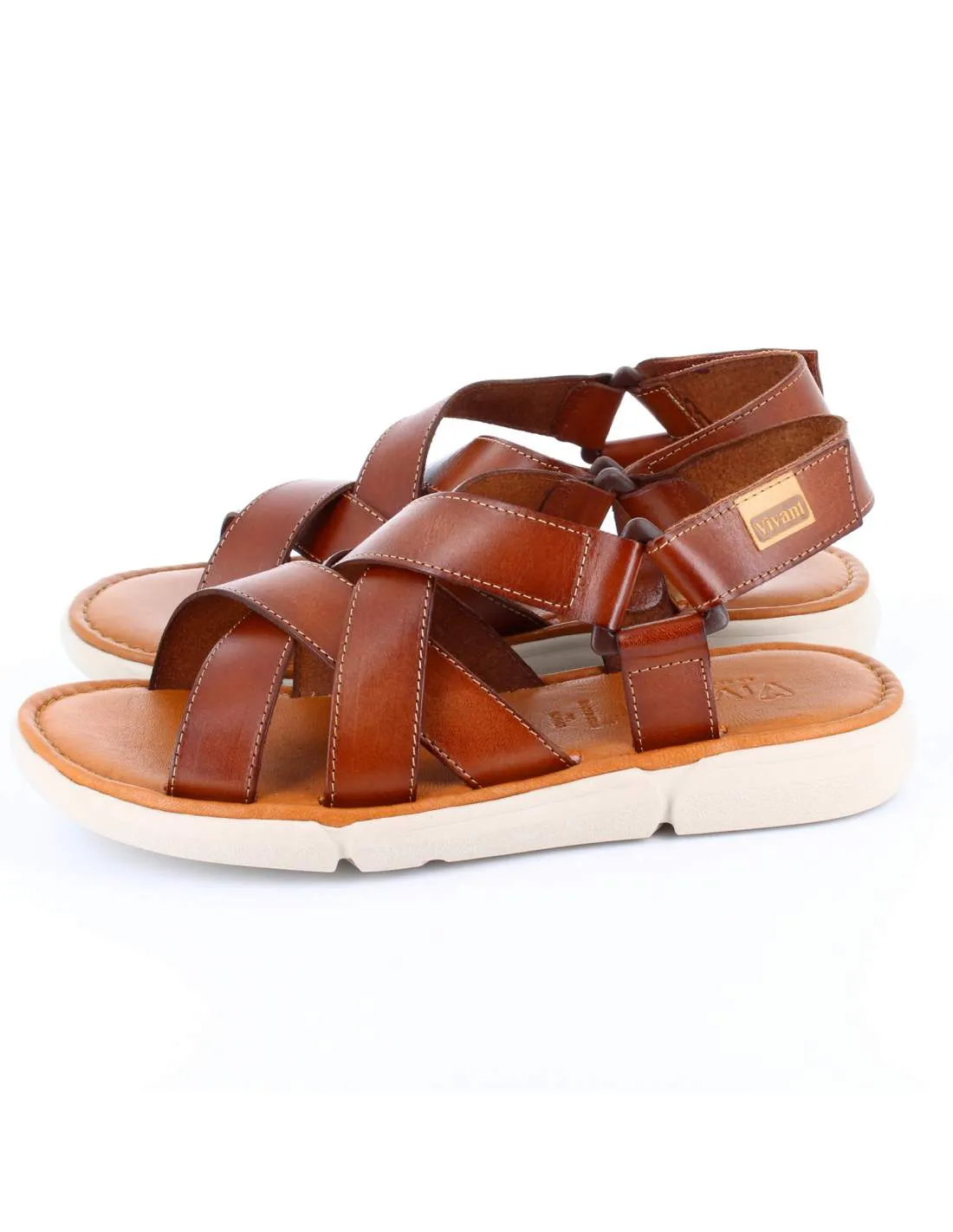 Sandalias Hombre Vaquetilla Nuez 75