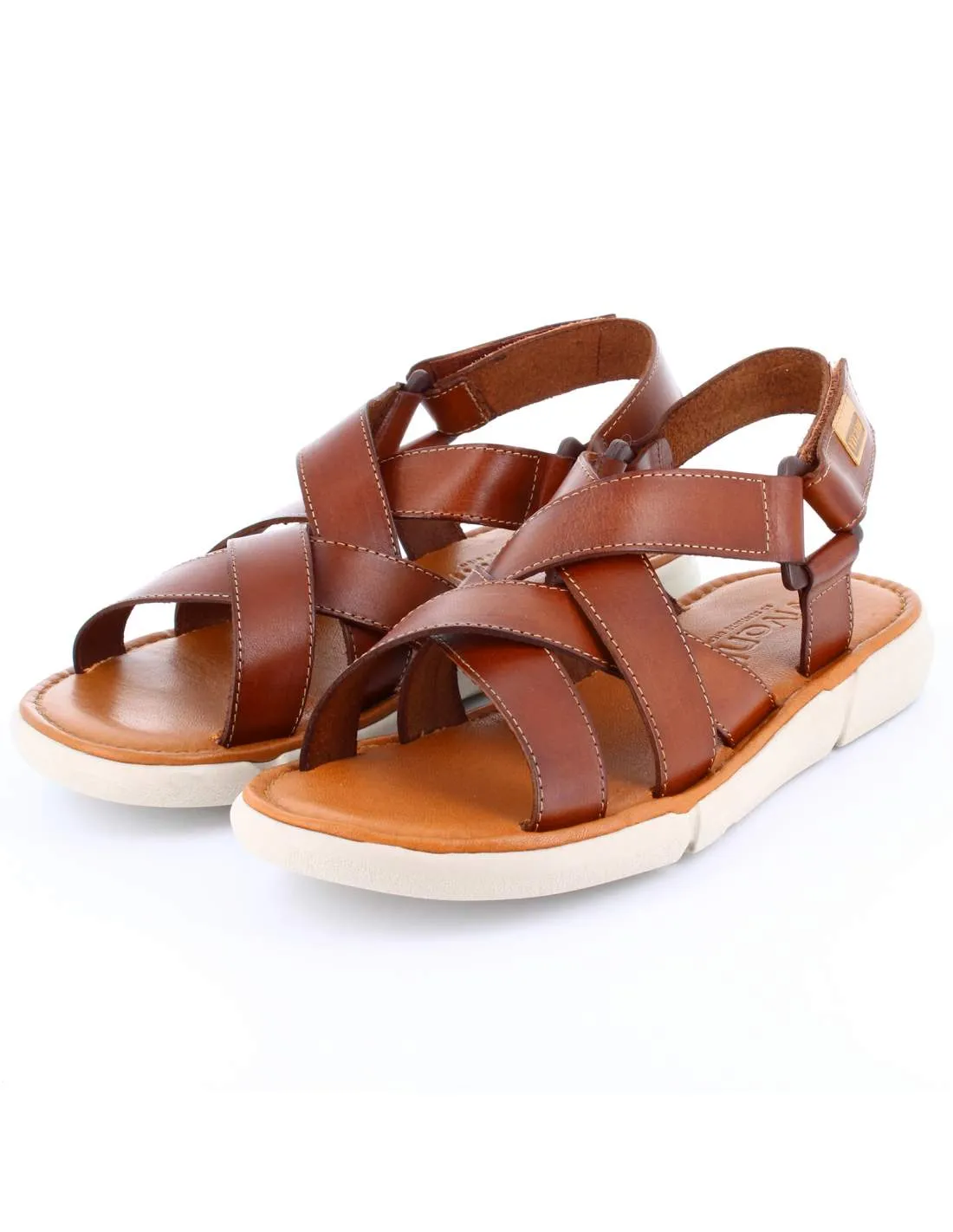 Sandalias Hombre Vaquetilla Nuez 75