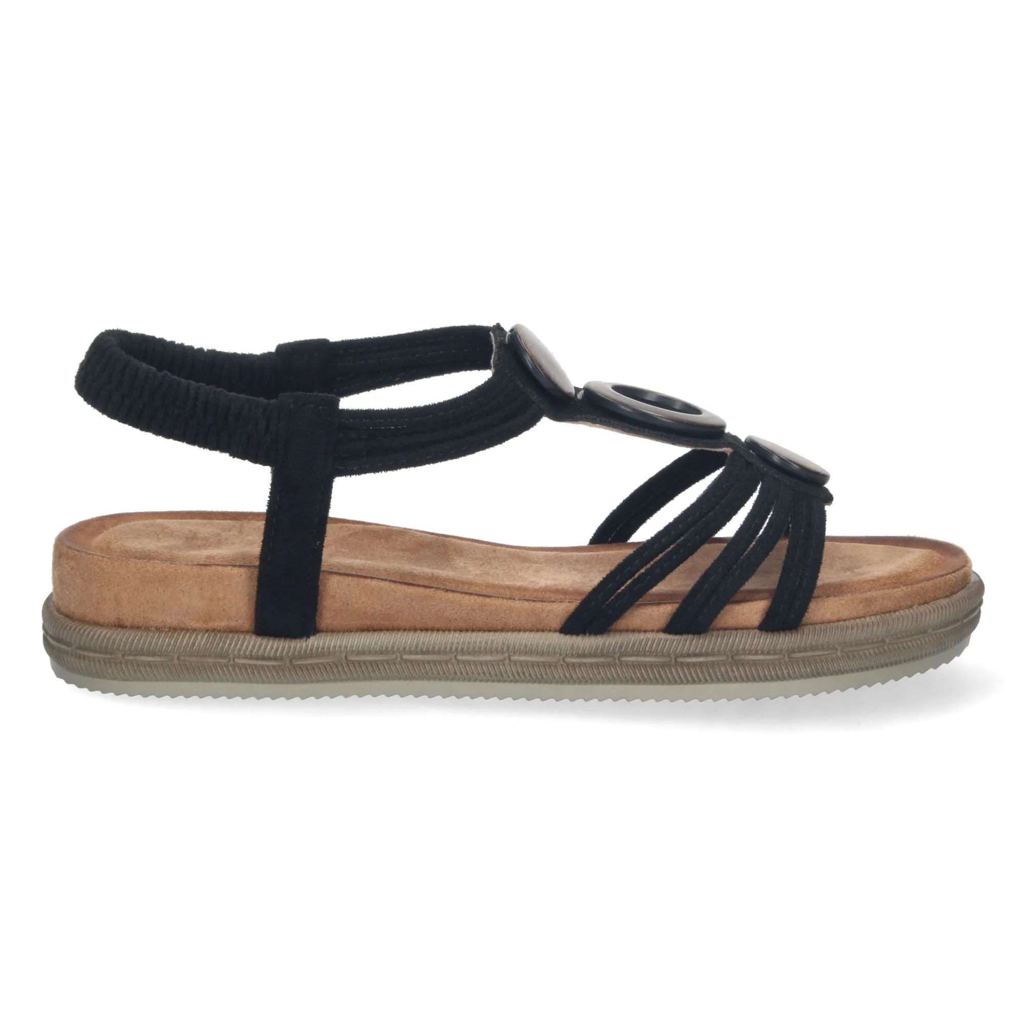 Sandalias planas cómodas mujer color negro AF-2323