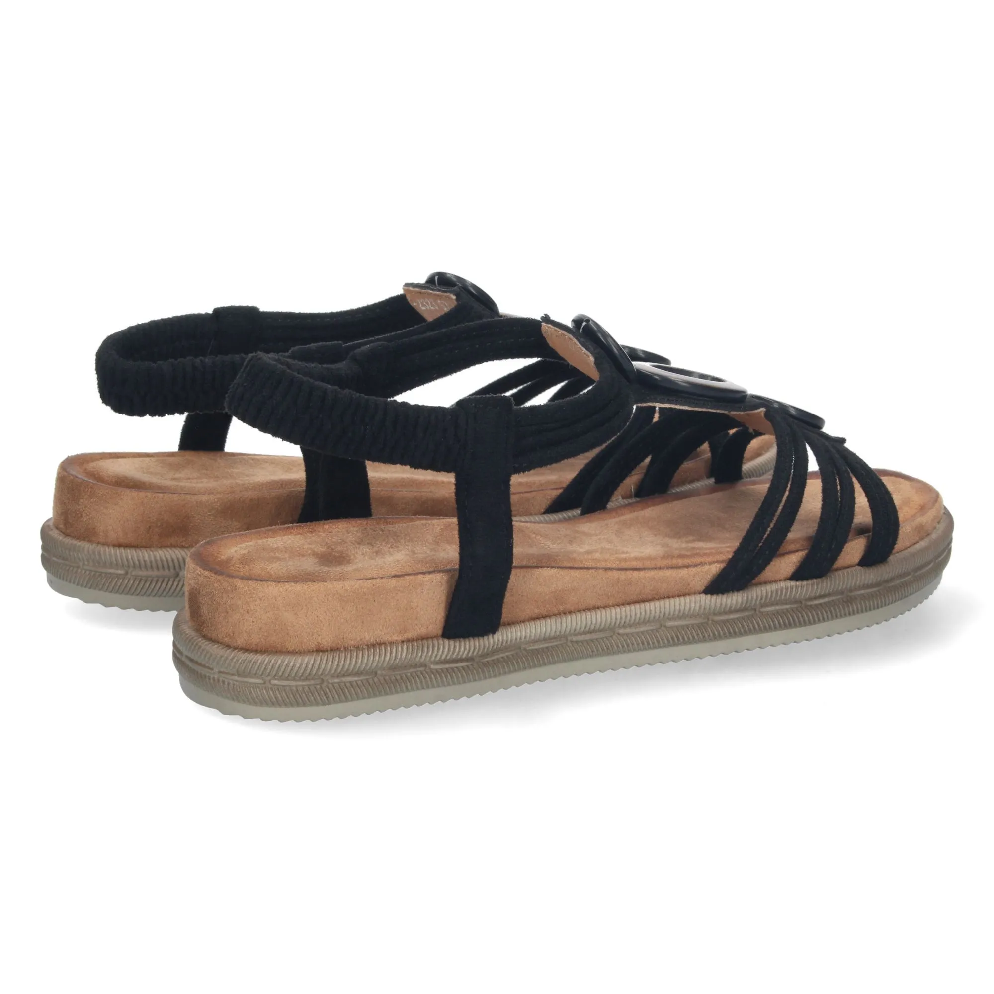 Sandalias planas cómodas mujer color negro AF-2323